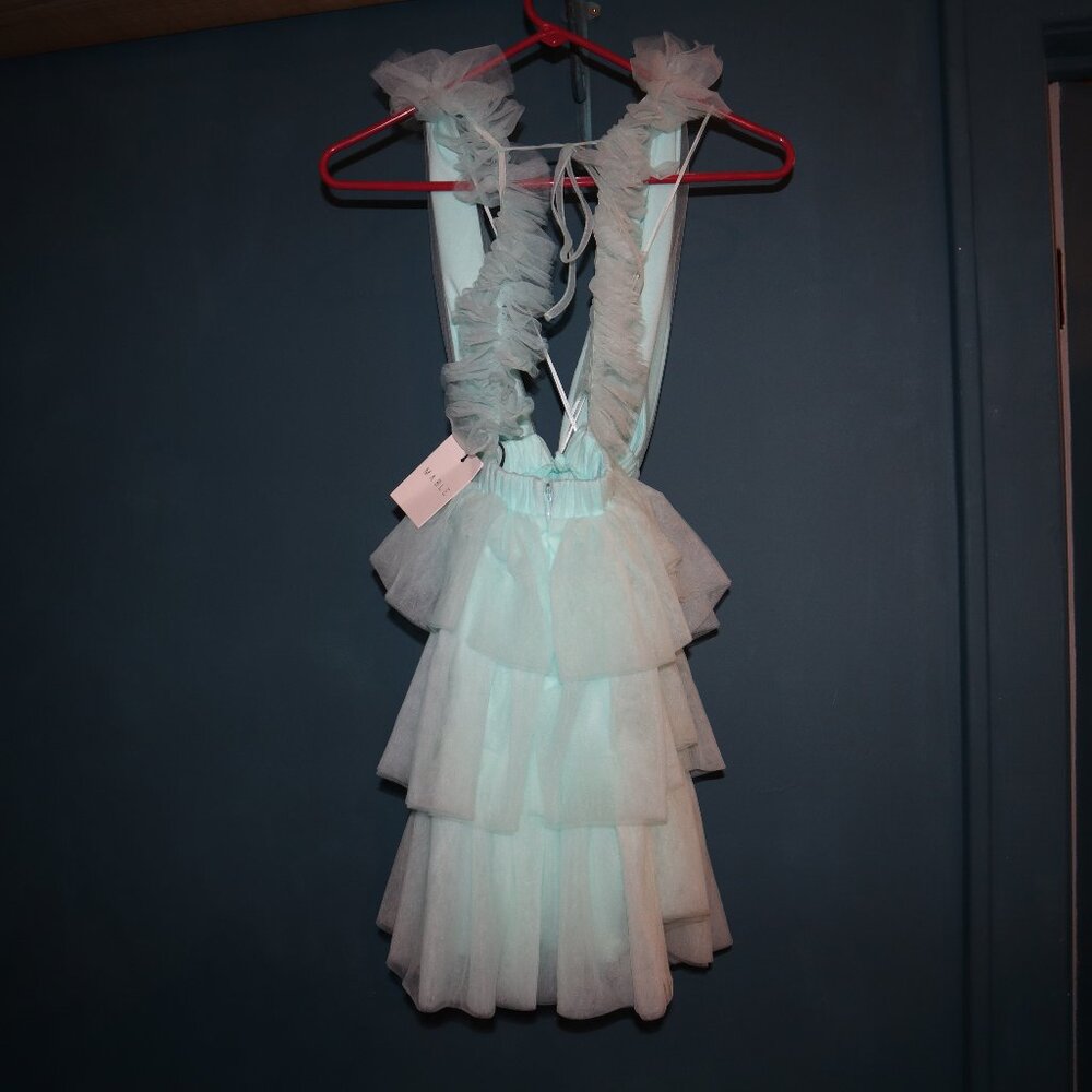 Tulle cocktail dress in mint NWT